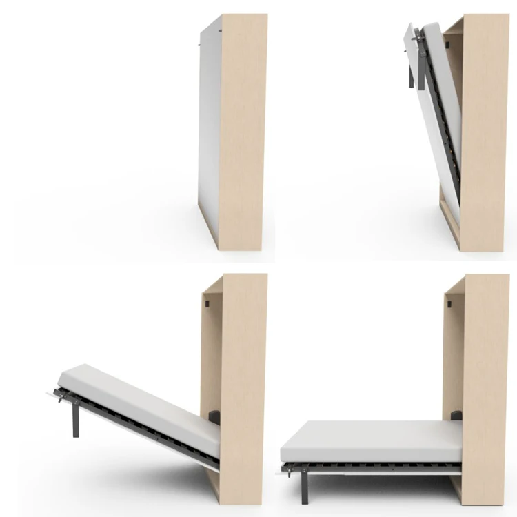 Modern Vertical Manual Murphy Bed Hardware Kit Space Saving Folding Hiding Wall Bed Mechanism