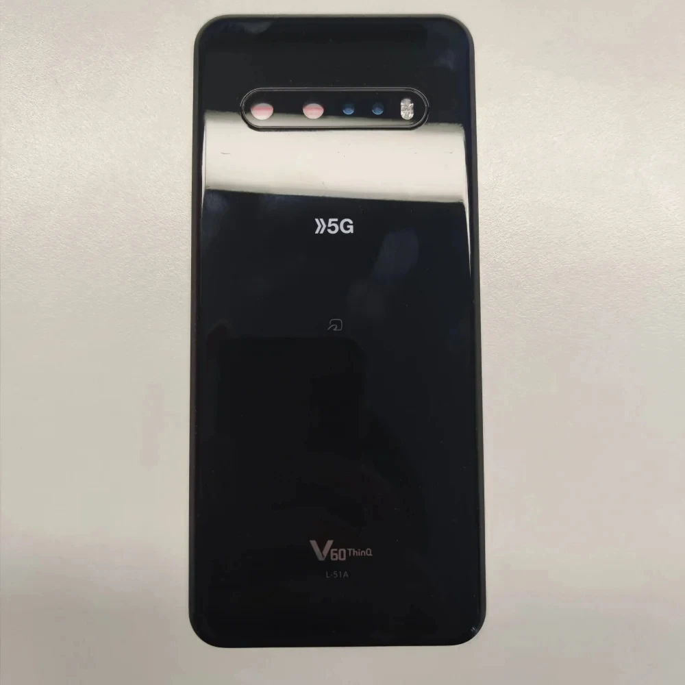 V60 UW Back Glass Cover For LG V60 ThinQ 5G Back Door Replacement Battery Case,Rear Housing Cover Black With Camera Lens