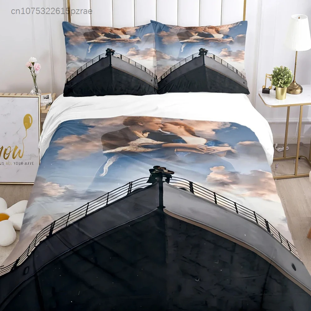 Titanic Romantic Love Duvet Cover Comforter Bedding Set Soft Quilt Cover And Pillowcases For Teens Boy Single Double Queen King