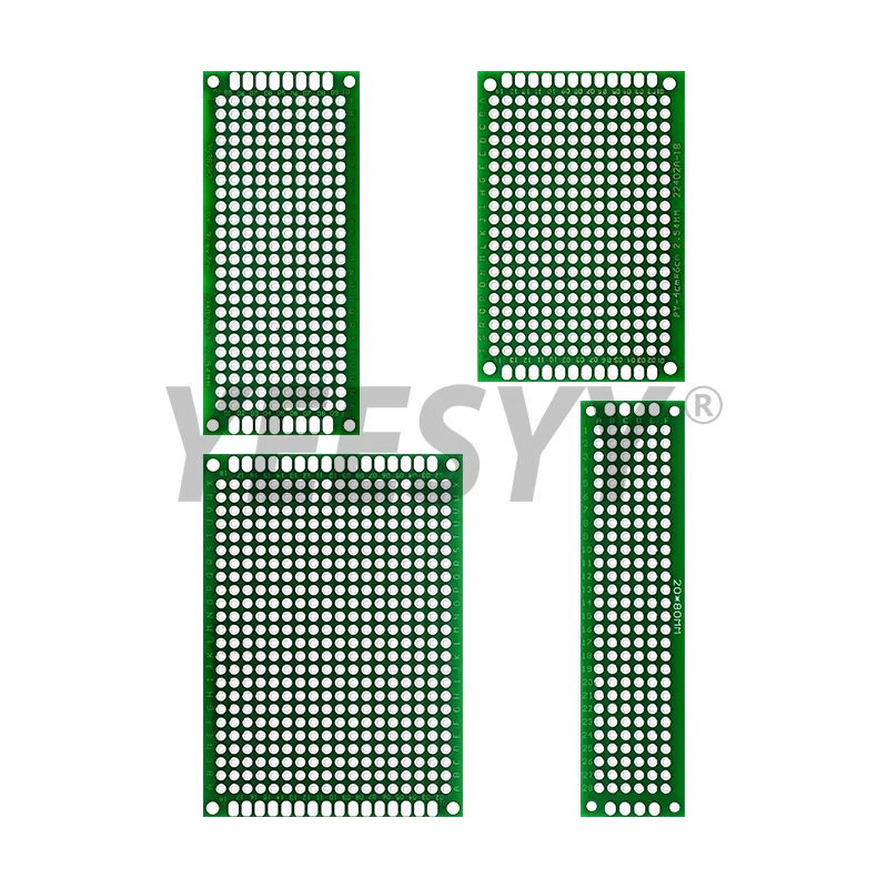 4 Stücke 5X7 4X6 3X7 2X8 Doppelseitiges PCB Kit Gemischte Prototypplatine Schaltung Protoboard Universal Stripboard Gedruckt Set