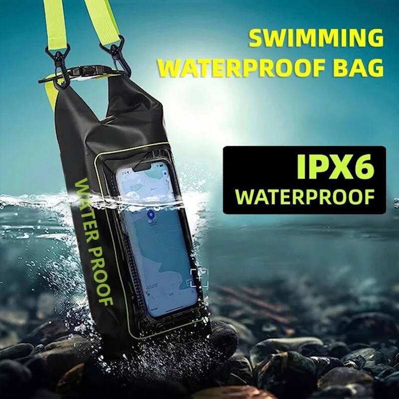 

2L Dry Bag Touch Screen Waterproof Bags For Trekking Drifting Rafting Surfing Kayak Outdoor Sports Bags Camping Equipment