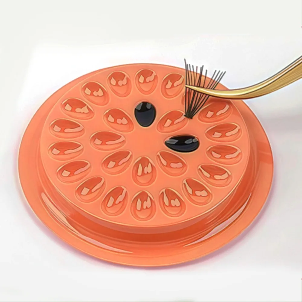 50 Stück Wimpernkleberhalter, falsche Tabletts, Wimpernverlängerung, Kleberpalette, Wimpernpalette, Pfropfpads, Kunststoff, rosa Tablett für Frauen und Mädchen