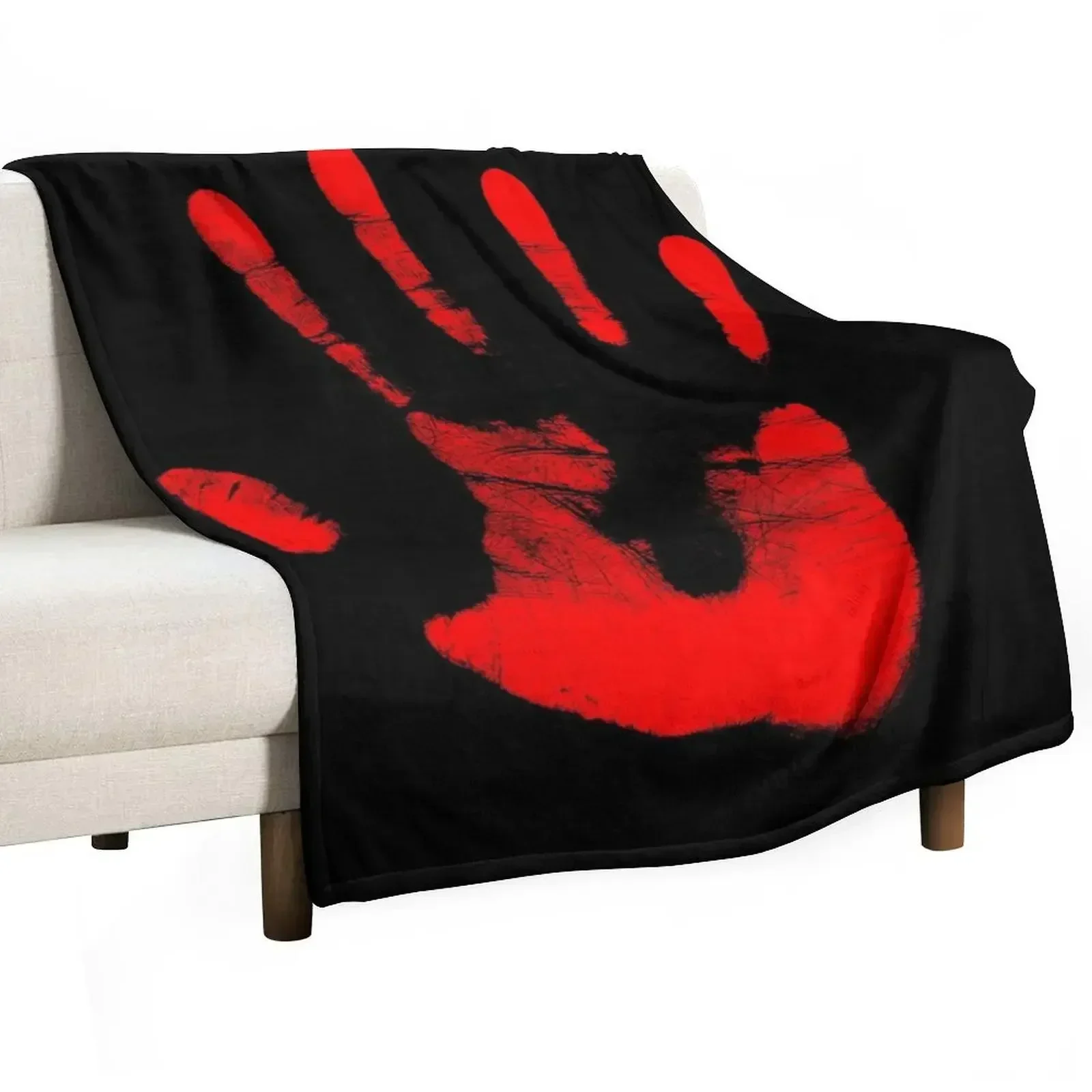 

Red Right Hand Throw Blanket Faux Fur Soft Warm Blanket for Bed