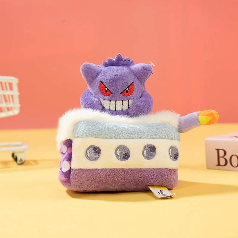 포켓몬 스위트 드림 케이크 플러시 귀여운 키체인 피카츄 이브이 고스트 겐가르 미아우스 부데우 자포도 수집용 소프트 토이 행잉 태그