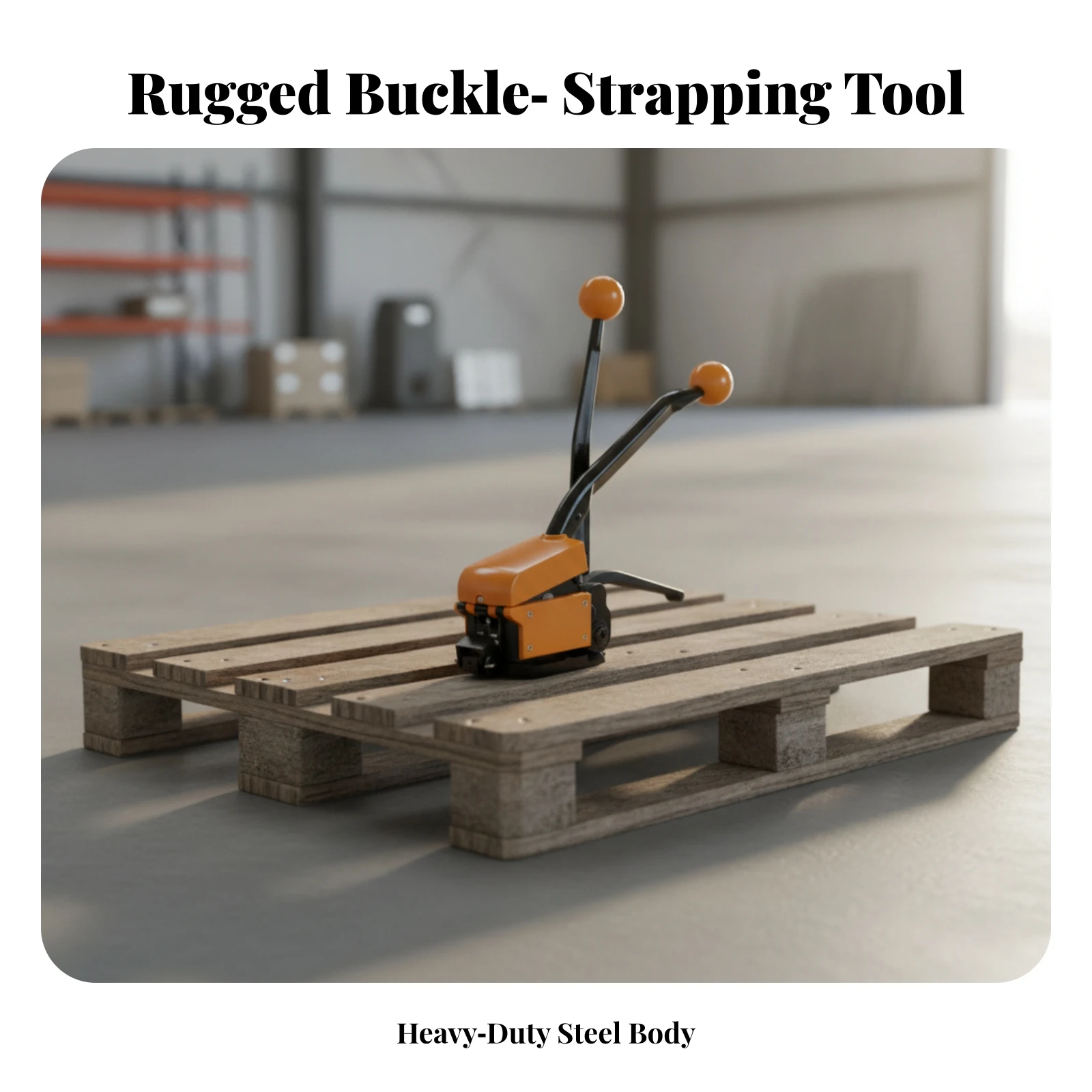 Manual Steel Strapping Tool Heavy-Duty Steel Strap Tensioner Manual Bander Hand-Operated Compact for Packagers