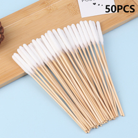 50 PCS Large Cotton Swabs With Wooden Sticks For Pets Big Cotton Swabs Long Cotton Swabs Dog Ear Swabs Long Cotton Swab