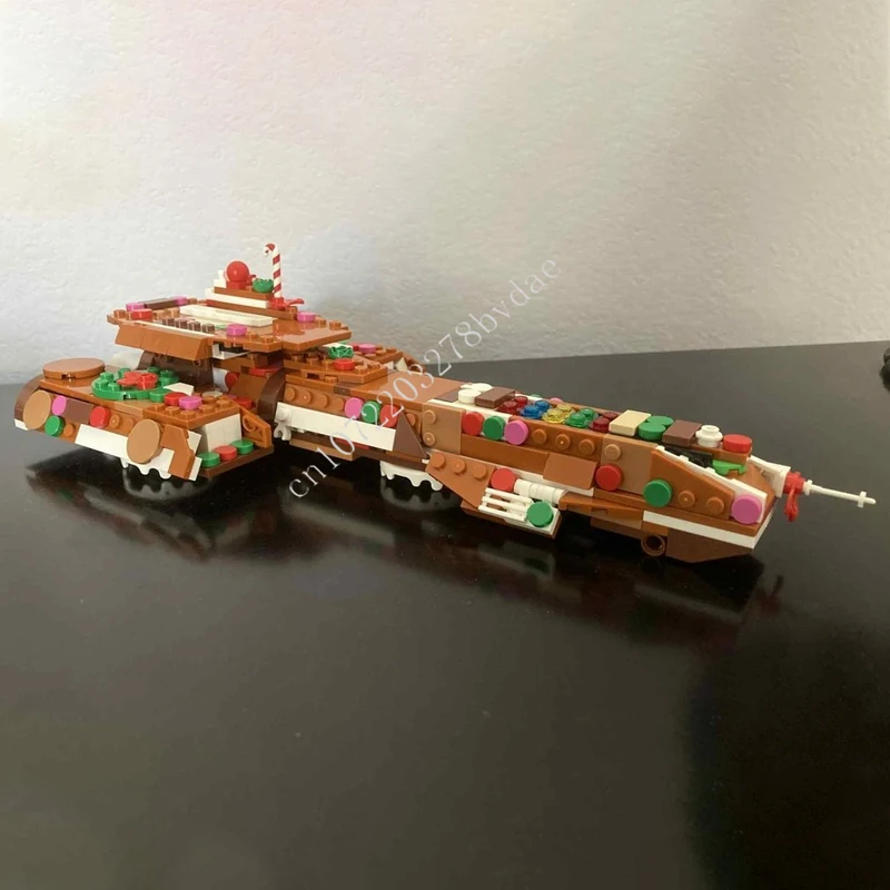 

474 шт. пряничный звездный знак Daedalus Battlecruiser космическая война военный MOC космический корабль боевые пазлы праздничная игрушка в подарок для детей в возрасте