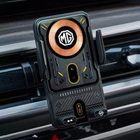 Punk Mechanical Style Phone Holder Car Electric Wireless Charging Board For MG HS MG4 EV Cyber X MARVEL R ZS ES5 ONE Cyberster
