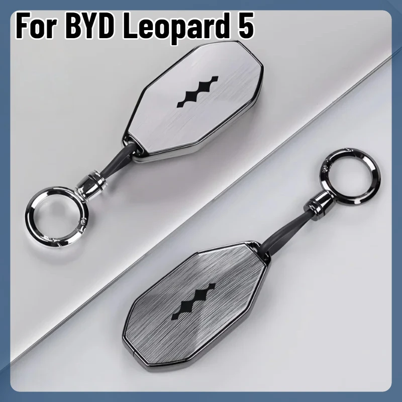 For BYD Leopard 5 Special Zinc Alloy All-inclusive Key Protective Shell High Grade Anti-wear Remote Key Cover Mod Parts