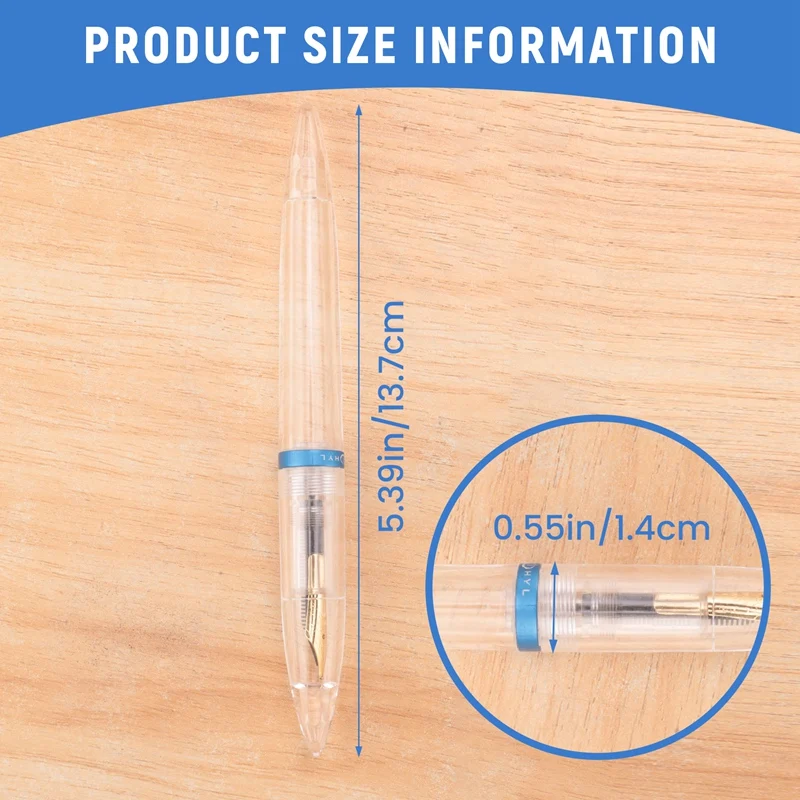 0.5mm 펜촉 만년필, 스포이드 포함, 대용량 투명 펜, 학생용 사무실 학용품, 필기 선물, 문구