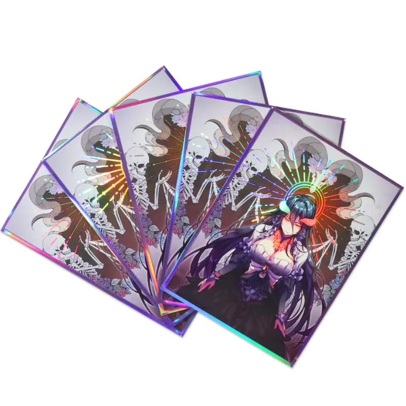 Anime Overlord Albedo Beauty Flash TCG Game Card Sleeve Hobbies Collectibles Gift Toys 60Pcs/Set 67x92mm