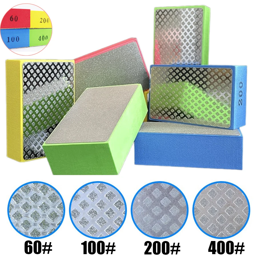 

Diamond Hand Polishing Pads Tile Glass Abrasive Grinding Block Pad Stone Marble Ceramic Abrasive Sanding Disc 60 100 400 Grits