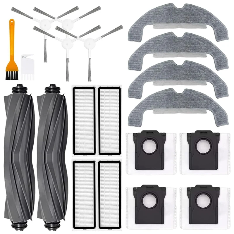 

ABWM-For Dreame D10 Plus Gen 2/RLD32GD Robot Vacuum Cleaner Main Side Brushes HEPA Filters Mop Cloth Dust Bags Accessories