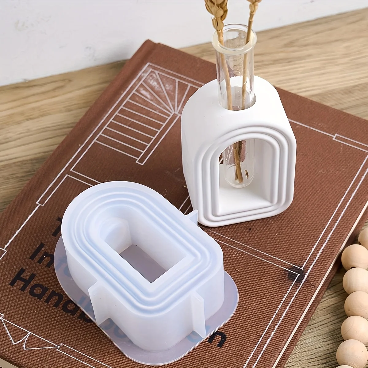 Resin Silicone Mold, Arched Hydroponic Flower Pot Silicone Mold, DIY Hydroponic Test Tube Planting Pot, Plaster Casting Mold,