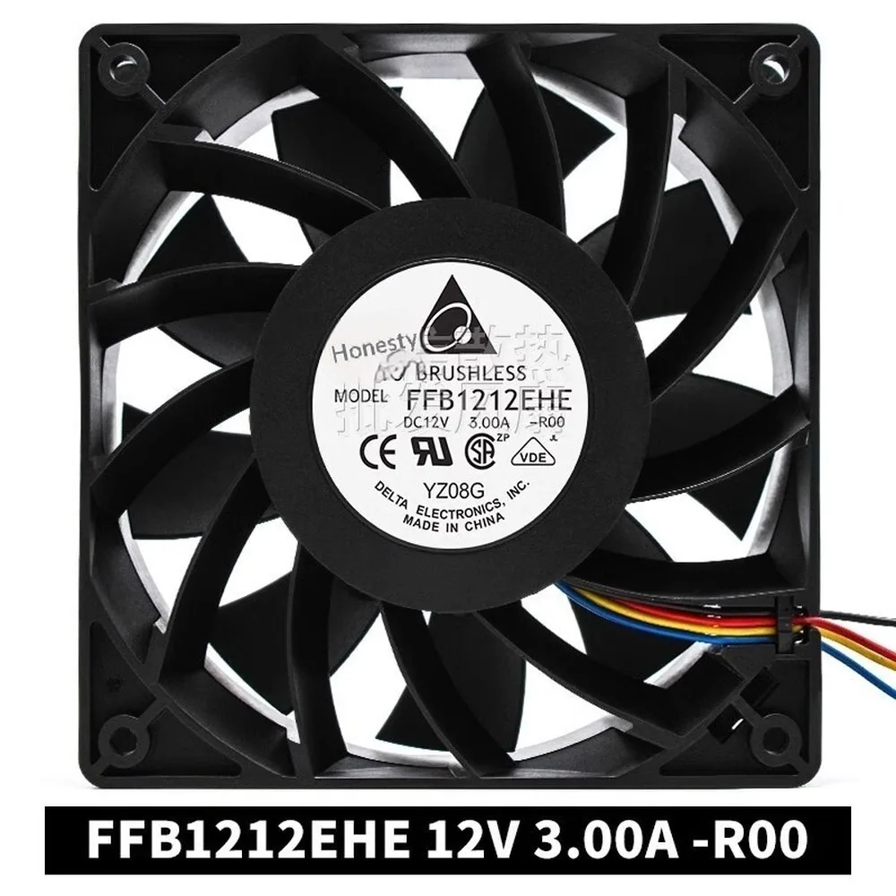 For Delta FFB1212EHE DC12V 3.00A 12CM 4-Wire Inverter Cooling Fan
