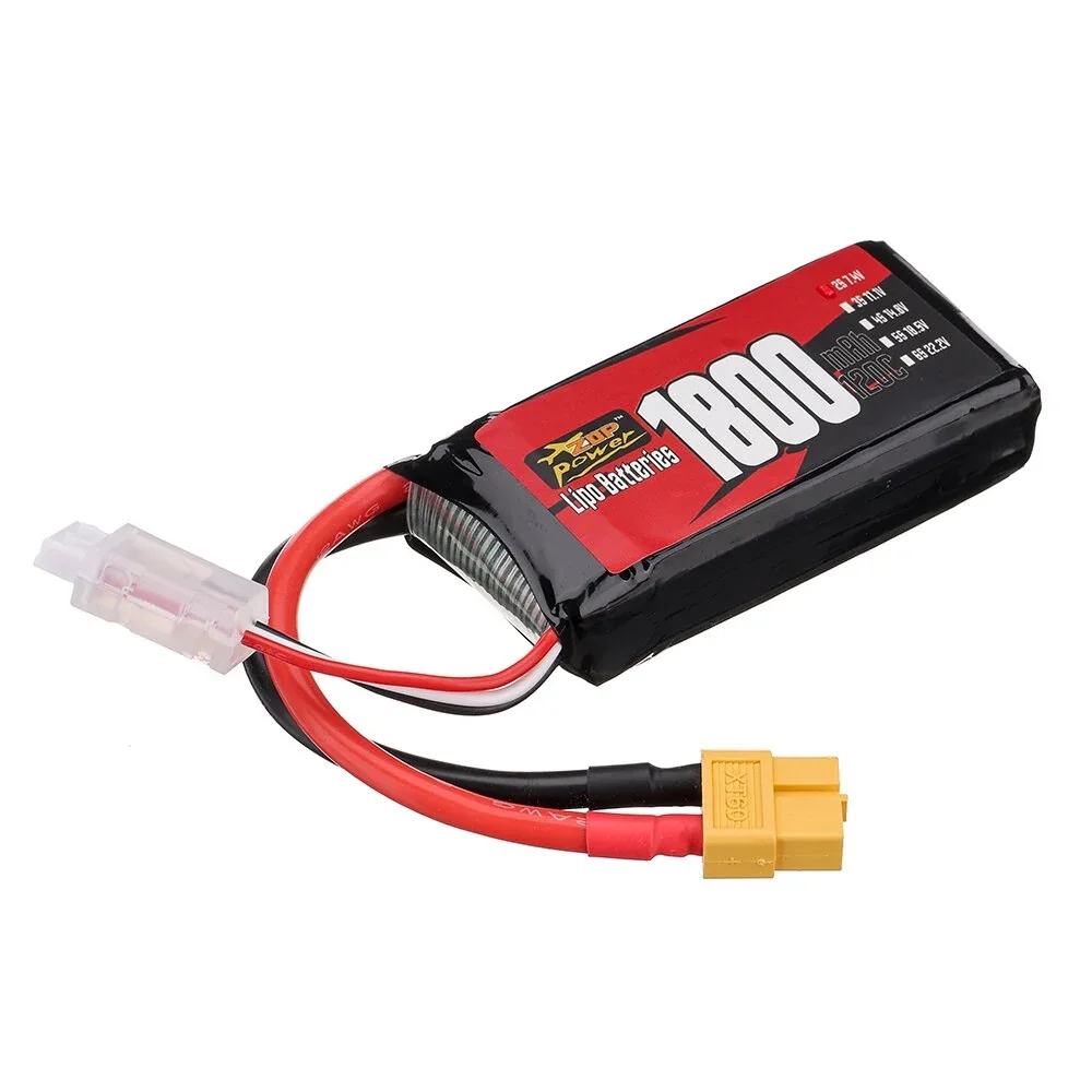 ZOP Power 2S 7.4V 1800mAh 120C 13.32Wh LiPo Battery XT60 Plug for RC Drone