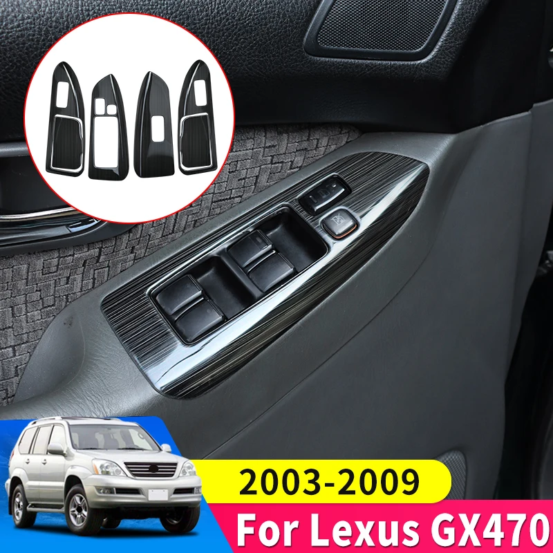 For 2003-2009 Lexus GX 470 GX470 2008 2007 2006 2005 2004 Interior Door Button Control Panel Decorative Modification Accessories