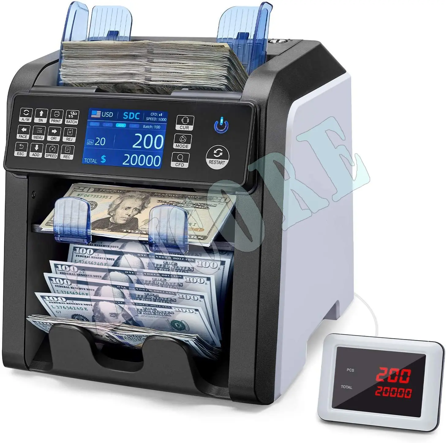 

AL-950 Dual CIS Banknote Sorter Fitness Mix Value Money Counter Counterfeit Bill Counter