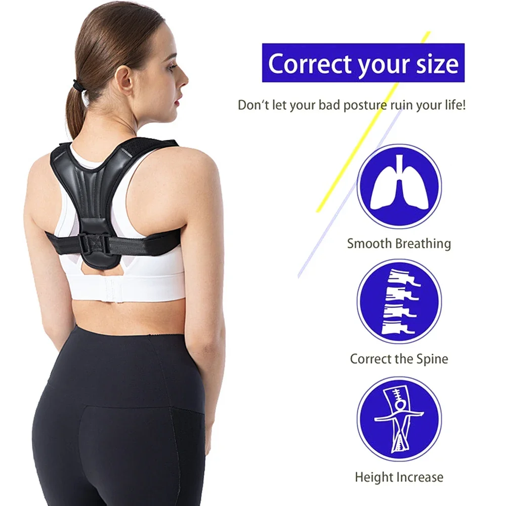 1PC Back Posture Correction Belt,Hunchback Prevention Correction of Sitting Posture,Unisex Breathable Body Shaping Support Brace