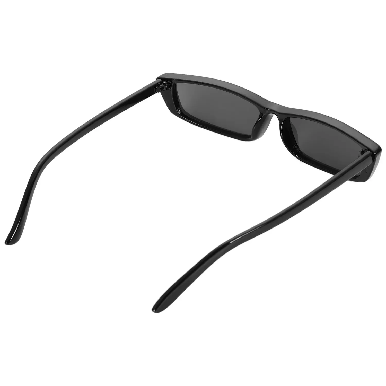 Vintage Rectangle Sunglasses Women Small Frame SunGlasses Retro Eyewear S17072 black frame black