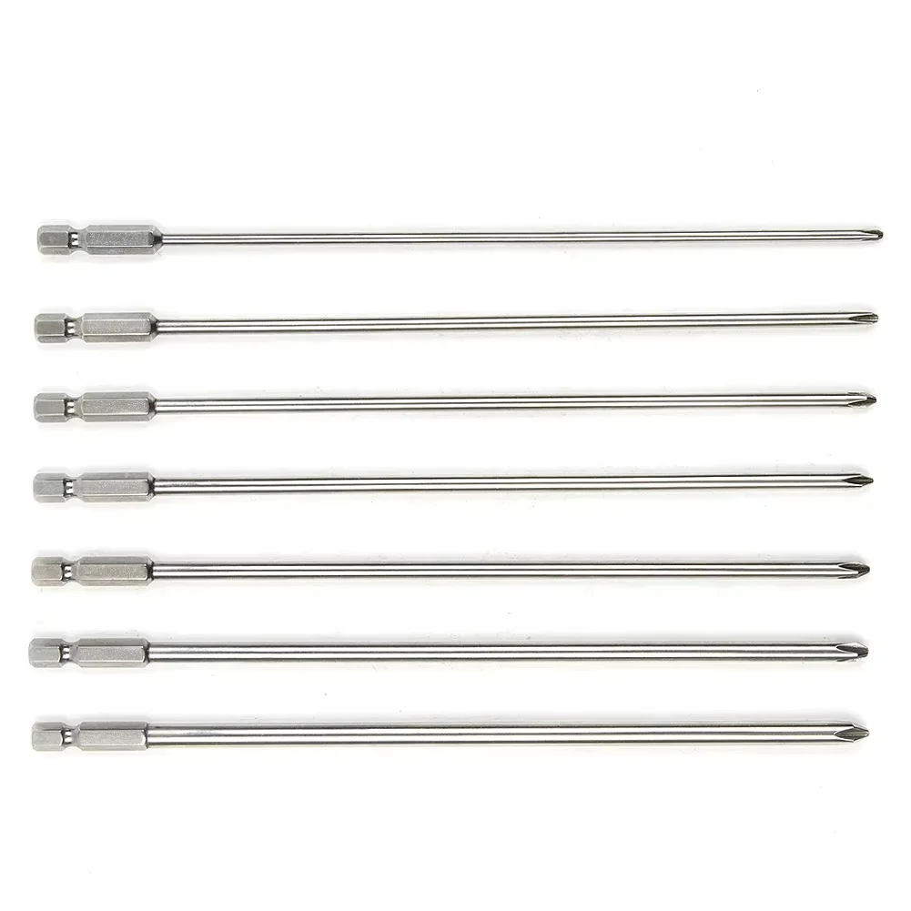 7-teiliger Phillips-Schraubendreher-Bit-Satz 1/4'' Sechskantschaft Kreuzschlitzschraubendreher 200mm Schraubenschlüssel PH1 PH2 4.0 4.5 5.0 6.0 Magnetisches Schraubendreher-Werkzeug – Detail 3