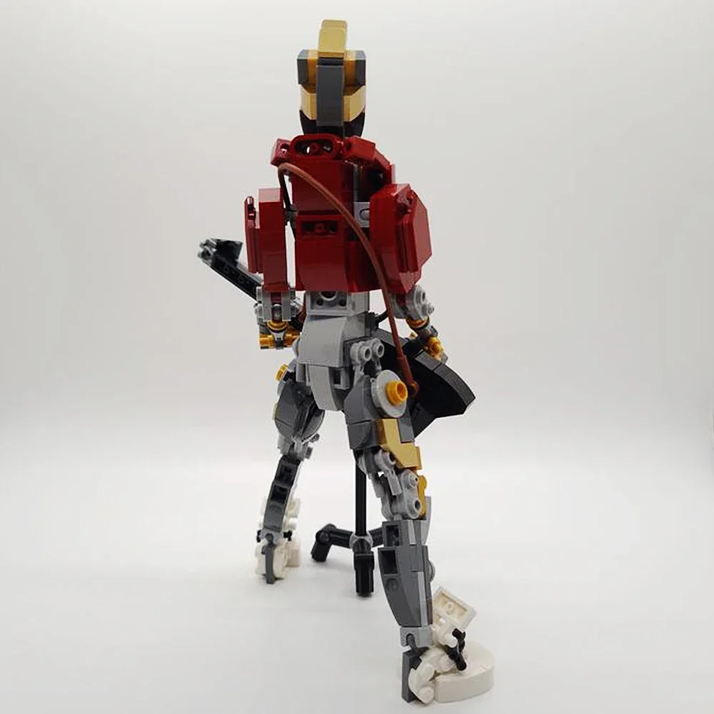 MOC กีตาร์เครื่องเล่นดนตรี Rockerbot Building Blocks รุ่นเสียงและไมโครโฟน Rock Band เล่นอิฐของเล่นเด็กของขวัญ