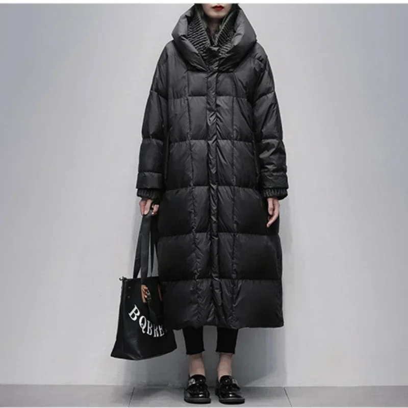 2024 winter nieuwe dames donsjack losse commuter dameshoodie witte eendendons oversized parka's