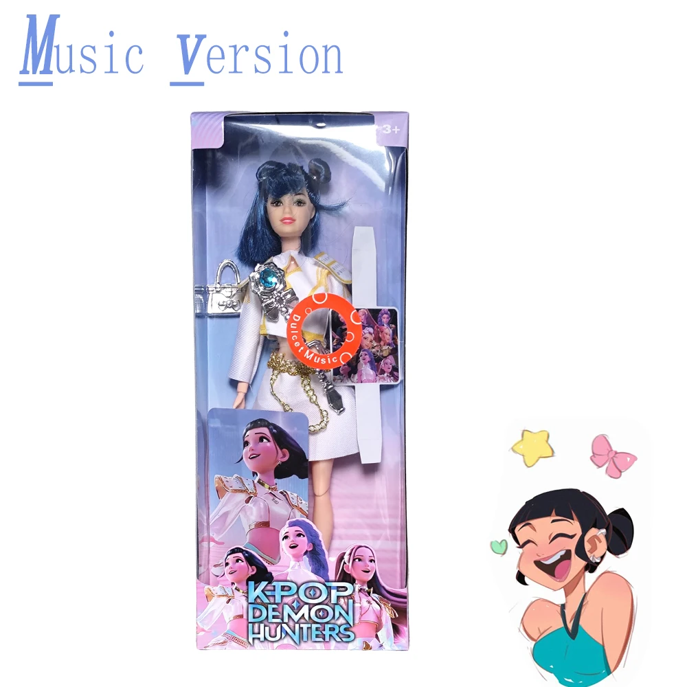 2025 مجموعة كاملة جديدة Kpop شيطان الصيادين Lumi È Re Mira Zoe دمى تماثيل من الفينيل الأطفال هدايا عيد الميلاد الموسيقى تحت عنوان