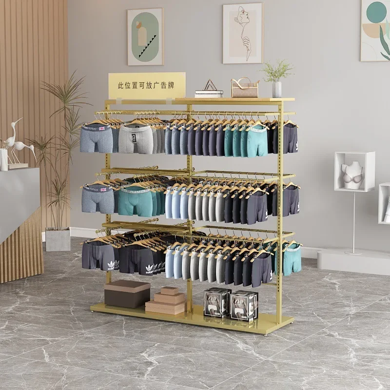 Men's cardboard underwear display stand Floor-to-ceiling underwear store Nakajima rack Up and down adjustment bra
