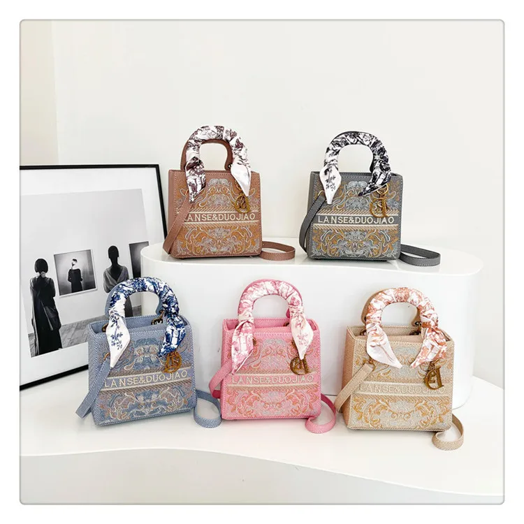 

2025 Scarf Top Handle Bag, Fashion Shoulder Purse for Women, Commuter Crossbody Tote, Minimalist Day-to-Night Bag, Textured