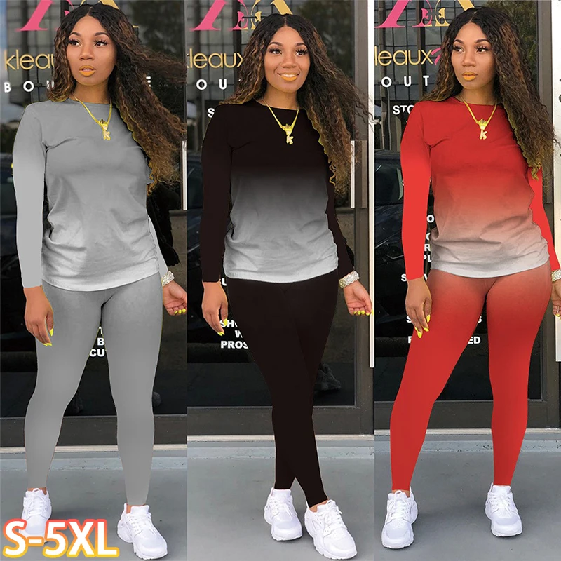 

Woman Tracksuit Two Piece Set Shirts+Pants Pullovers Sweatshirts Female Jogging Woman Clothing Sports Suit Outfits