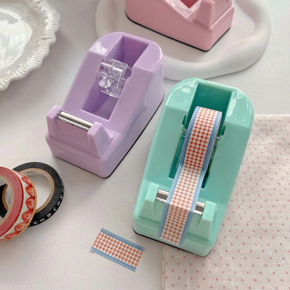 

Tape Holder Weighted Non Slip Base Desktop Tape Dispenser for Washi Tape Masking Tape Heat Resistant Tape