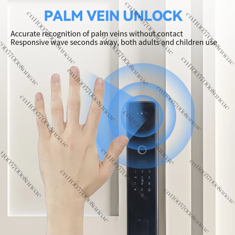 Hot Selling TTlock Tuya APPFace Scene Smart WiFi Digital Door Lock Code Card Unlock Fingerprint Fully Automatic Smart Door Lock