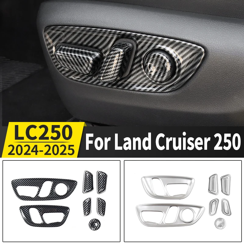 

For Toyota Land Cruiser Prado 250 First Edition1958 Seat Button Decoration Frame Interior Upgrade Sticker Accessories 2024 2025