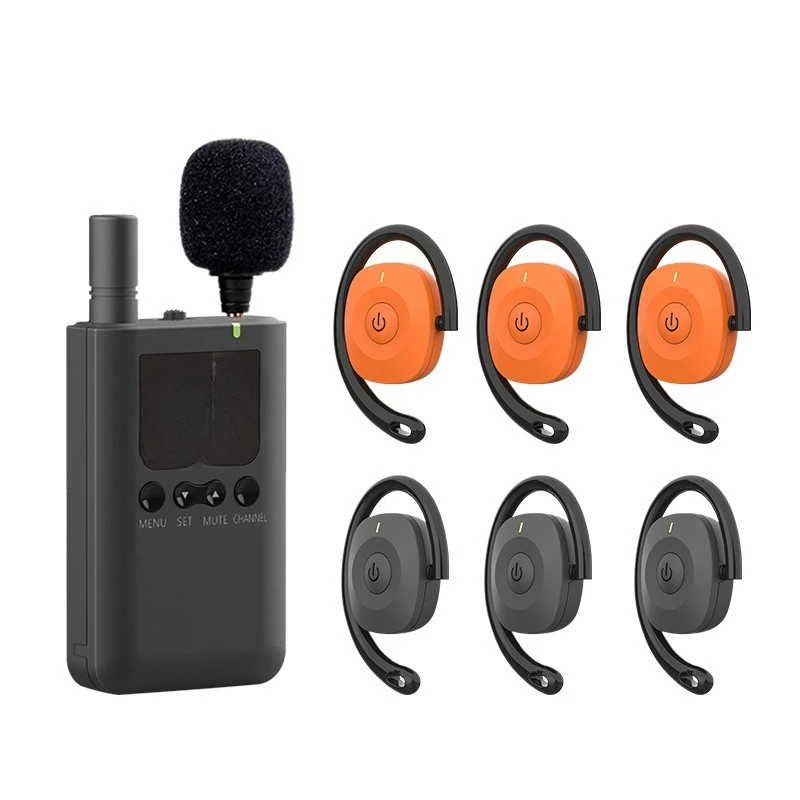 

Wireless explainer, no in-ear earphones, scenic museum tour guide explainer one-to-many