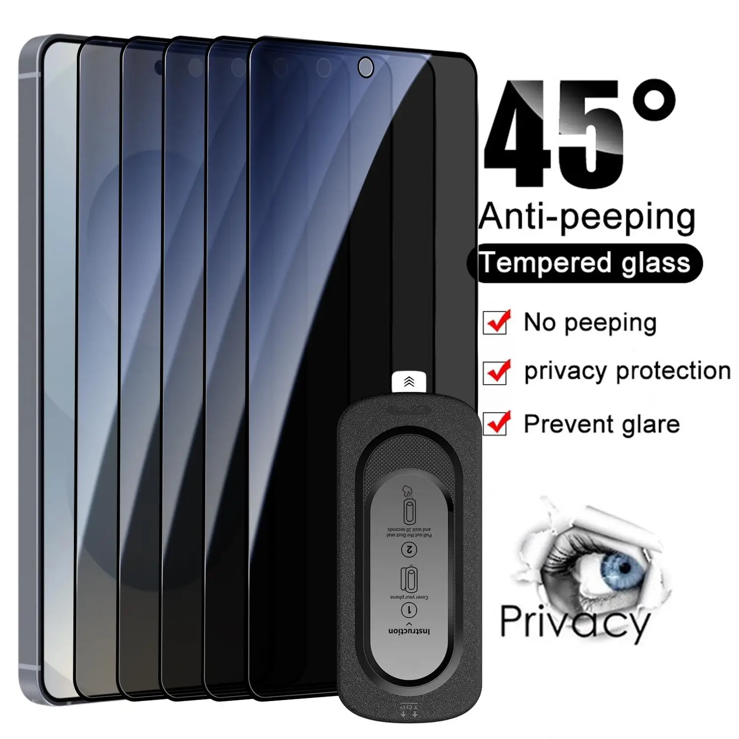 

1/2Pack Privacy Easy Installation Screen Protector For Samsung Galaxy S26 S26Plus S26Ultra Anti Spy Tempered Glass Films