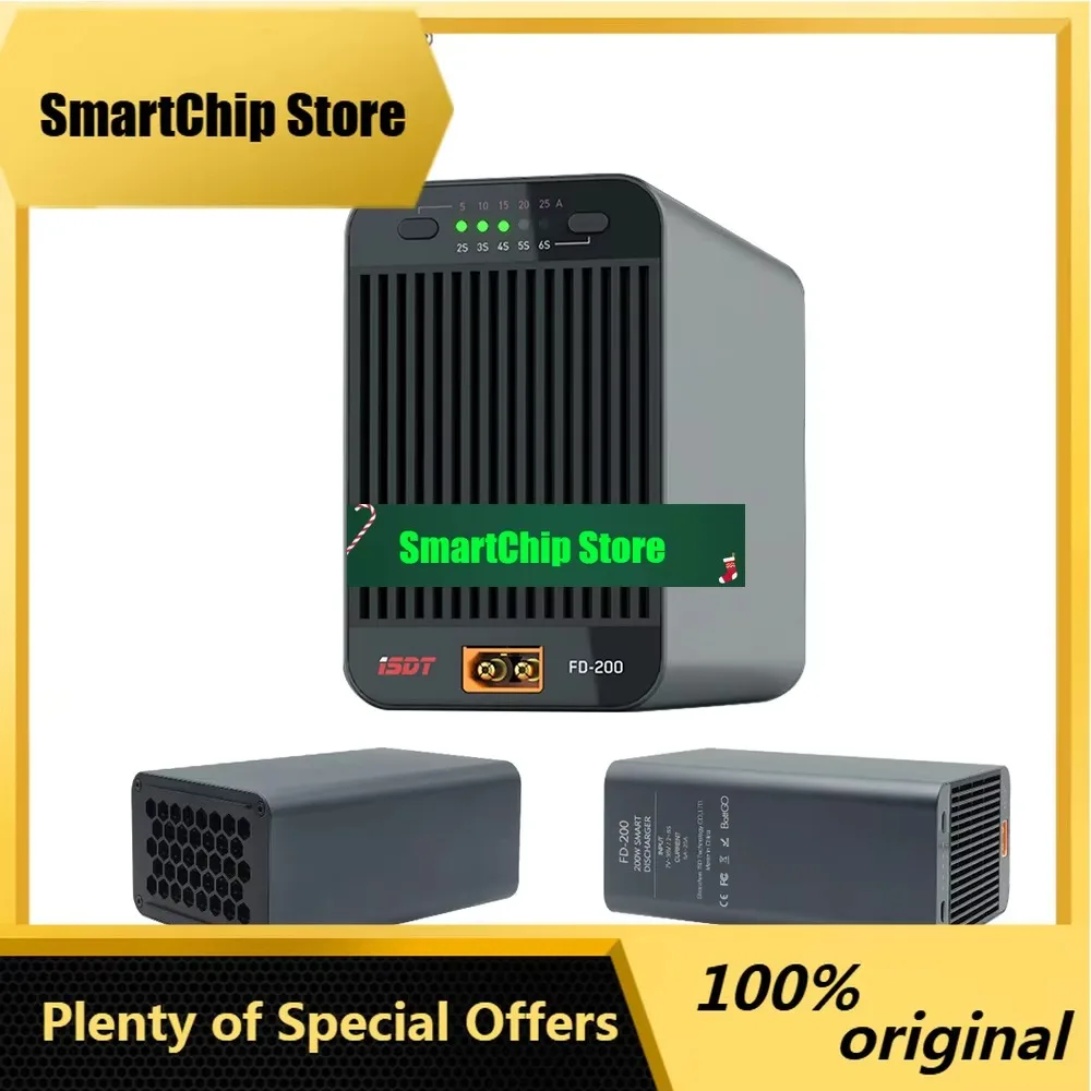SmCpISDT FD-200 200W 25A Support 2-8S Lipo Battery Wireless APP Control Discharger For RC Drone Car Boat Spare Parts
