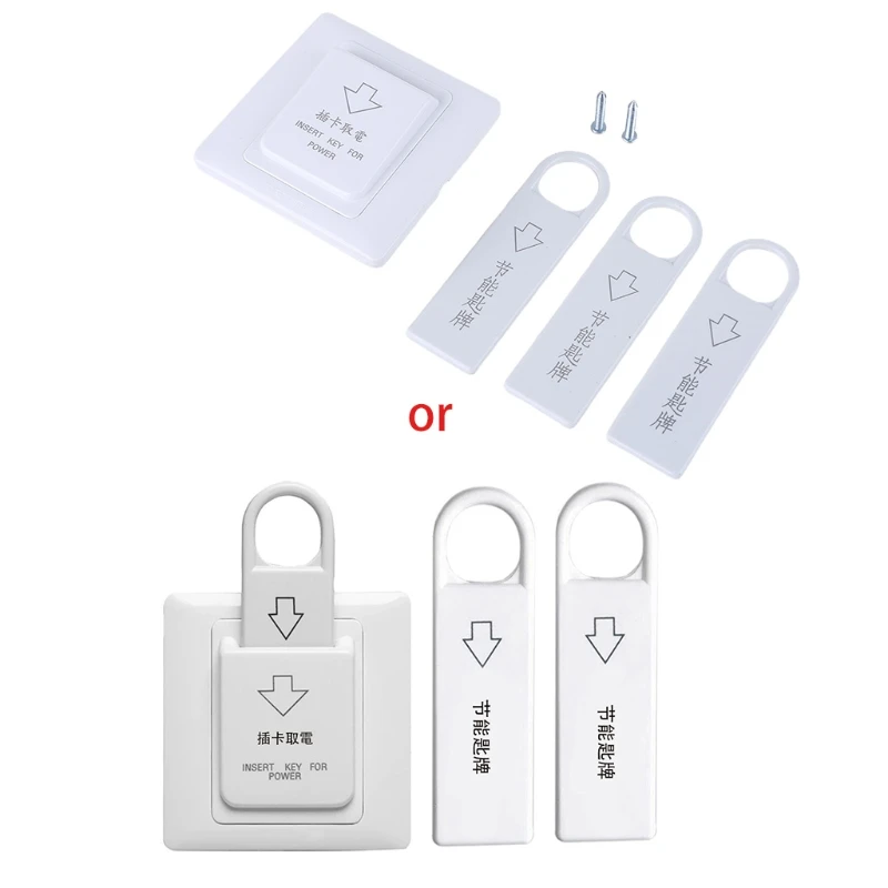 86x86mm 30A Hotel Magnetic Card Electric Switch Apartment Push Button Insert Key Electrical Power Control Socket with 3 Cards