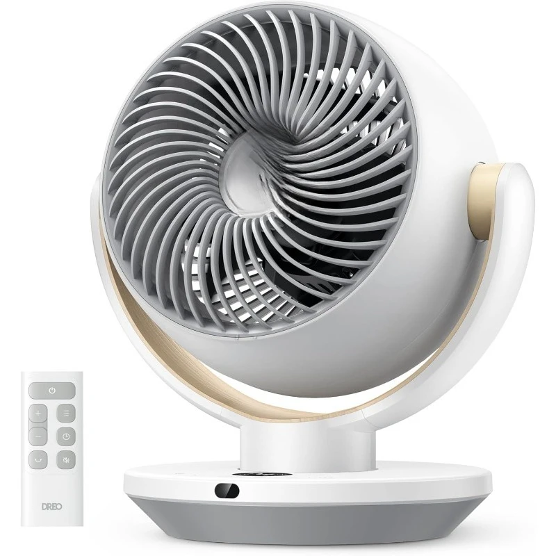 

Fan for Bedroom, Desk Air Circulator Fans with Remote, 11 Inch Table Fan for Whole Room, 60ft Powerful Airflow, 120° Vertic