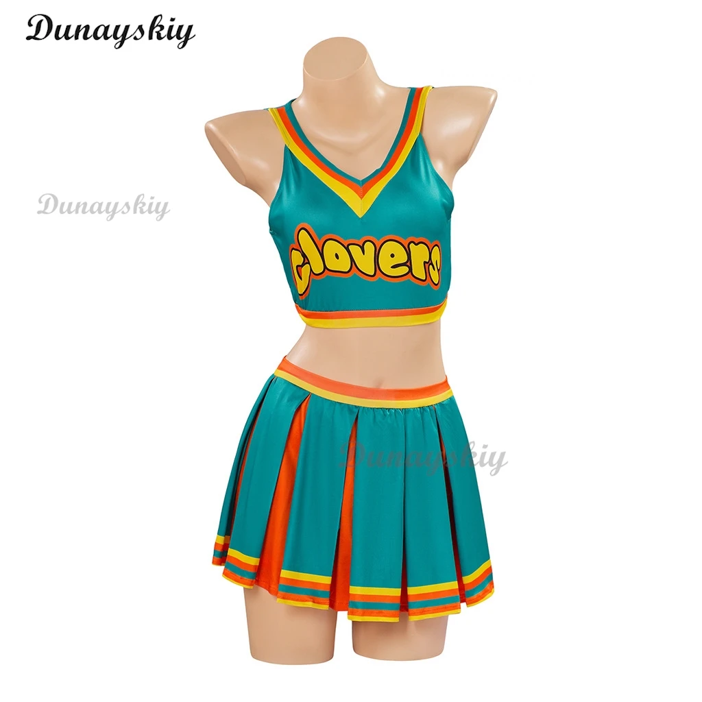 Halloween Woman Sexy Bring It on Costume Clovers Green Cheerleader Outfit Costume Space Lola Football Baby Disguise for Adults