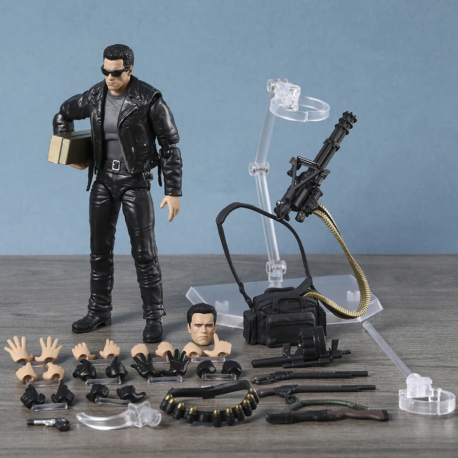 MAFEX No.199 Terminator 2 T-800 PVC Action Figure Collection Model Toy Xmas Gift