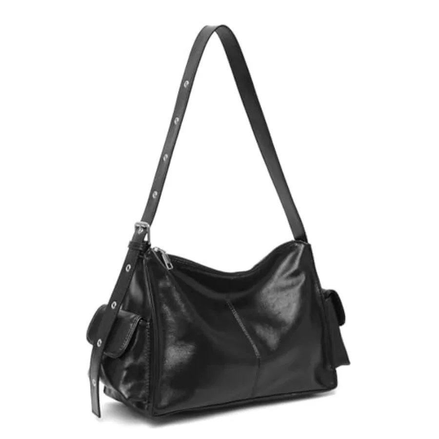 

Y2k Shoulder bag Vegan Leather Hobo Slouchy Purse With Adjustable Strap