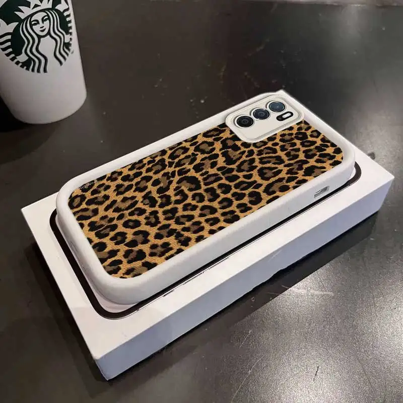 A54S Leopard Elegance Sky Eye Ladder Phone Case For OPPO A54 A52 A38 A36 A35 A33 A32 A31 A18 A17 A16 A15 A12 A9 A8 A5S A1 Cover
