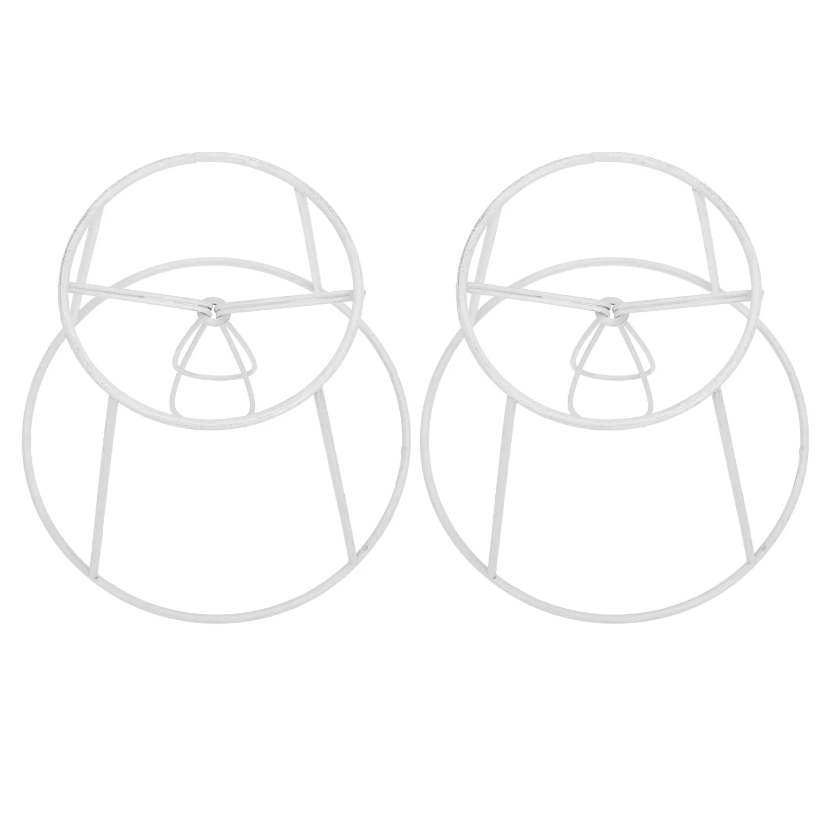 

2Pcs Lampshade Frames Holder Trumpet Ring Bracket Wrought Iron DIY Simple Practical Retro Modern Style Light Accessory