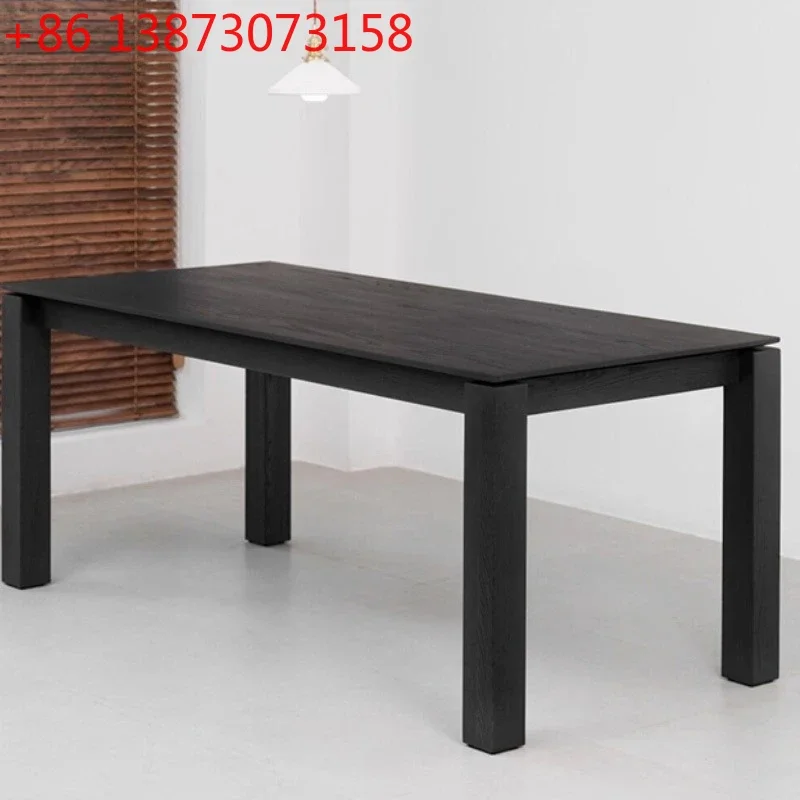 Wabi Sansan minimalist ash wood dining table and chair combination rectangular Japanese solid wood high-end all solid wood home