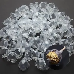 50Pcs Clear Chocolate Box Holder Plastic Chocolate Truffle Round Chocolate Candy Packaging Holder Valentine's Day ​chocolate Cup