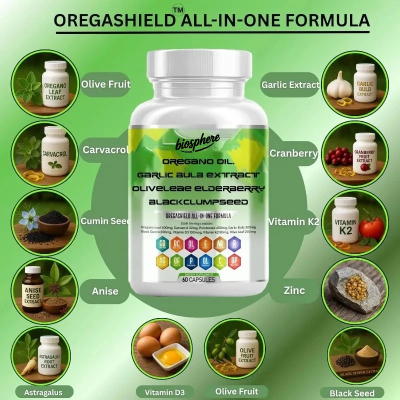 

The cowhide oil black seed oil, garlic olive leaf carvone, and thyme quinone elderberry D3、K2、 Zinc Immune Support 60 Capsules