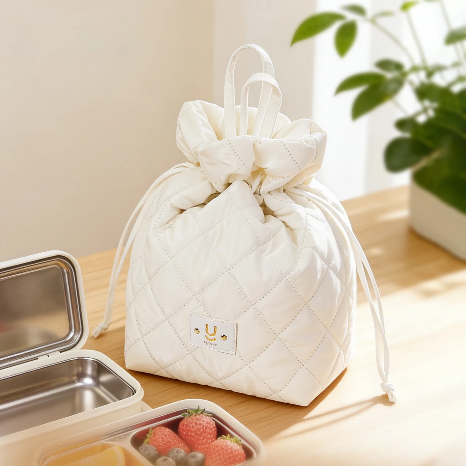 Lunch Bag Insulated Lunch Pouch Cooler Bag Tote Bag Pouch Organizer Mini Pouch Large Capacity Portable Thickened Floral