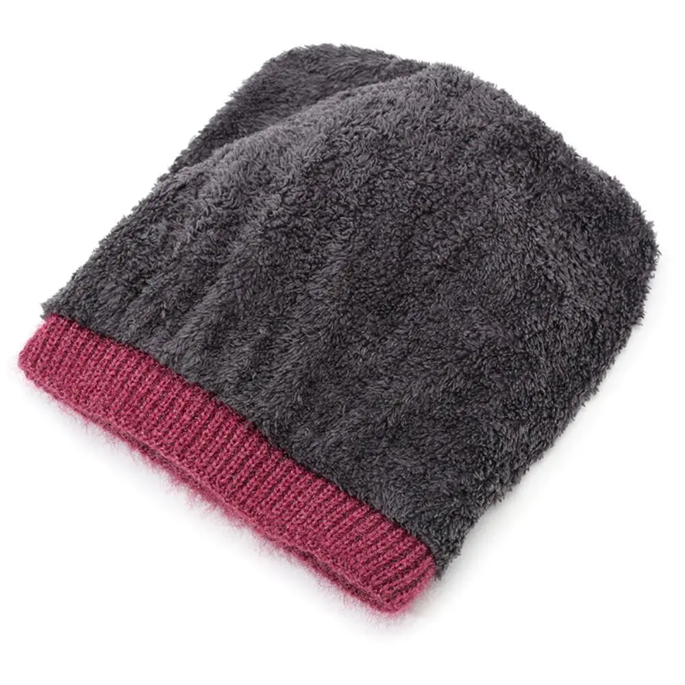 في الهواء الطلق المخملية بطانة قبعة قبعة بونيه الكروشيه محبوك قبعة دافئة الرياضة الشتاء قبعة للنساء #1