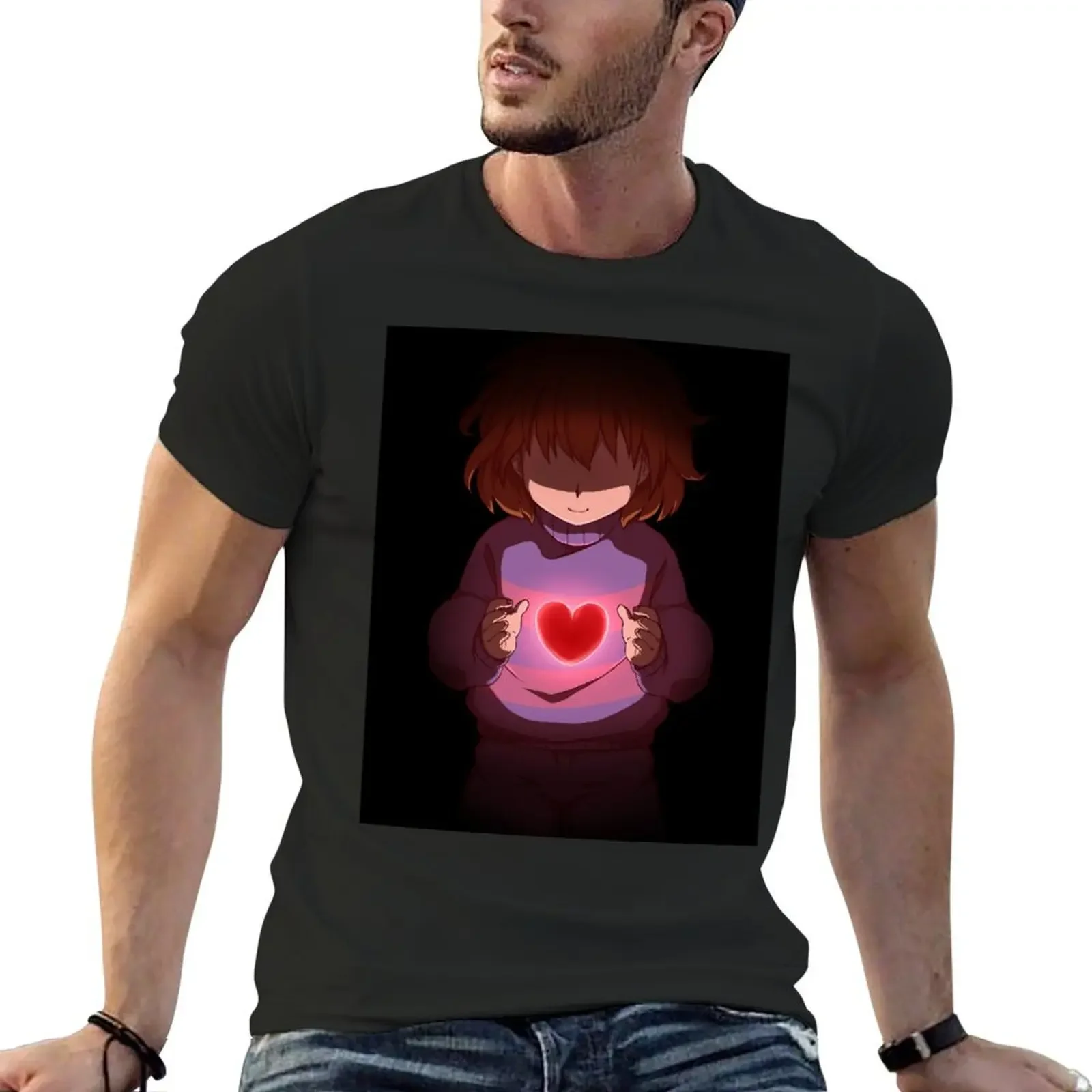 

Frisk's Soul T-Shirt Funny t-shirt man t shirt Short sleeve tee shirts graphic tees men clothes